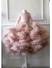 Mauve Velvet Tulle Cloud Flower Girl Dress